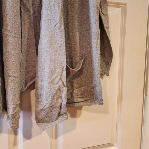 NWT J.Jill gray heather open front cardigan sweater with pockets XLP - Picture 4 of 6